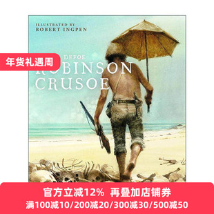 英文原版 Robinson Crusoe 罗伯特·英潘名著插画系列精装 鲁滨逊漂流记 英文版 进口英语原版书籍