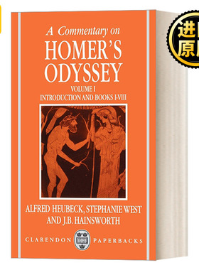英文原版A Commentary on Homer's Odyssey Volume I Introduction and Books I-VIII 论荷马的《奥德赛》第1卷 英文版进口英语书