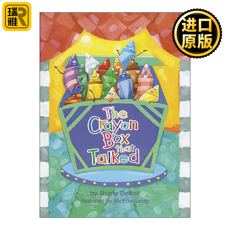 英文原版 The Crayon Box that Talked 会说话的蜡笔盒 欺凌与争吵 儿童精装绘本 Shane Derolf 英文版 进口英语原版书籍