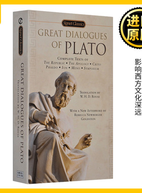 柏拉图对话录 英文原版 Great Dialogues of Plato 柏拉图对话集 理想国 世界经典文学哲学小说 Plato 文艺对话集全集正版英语书籍
