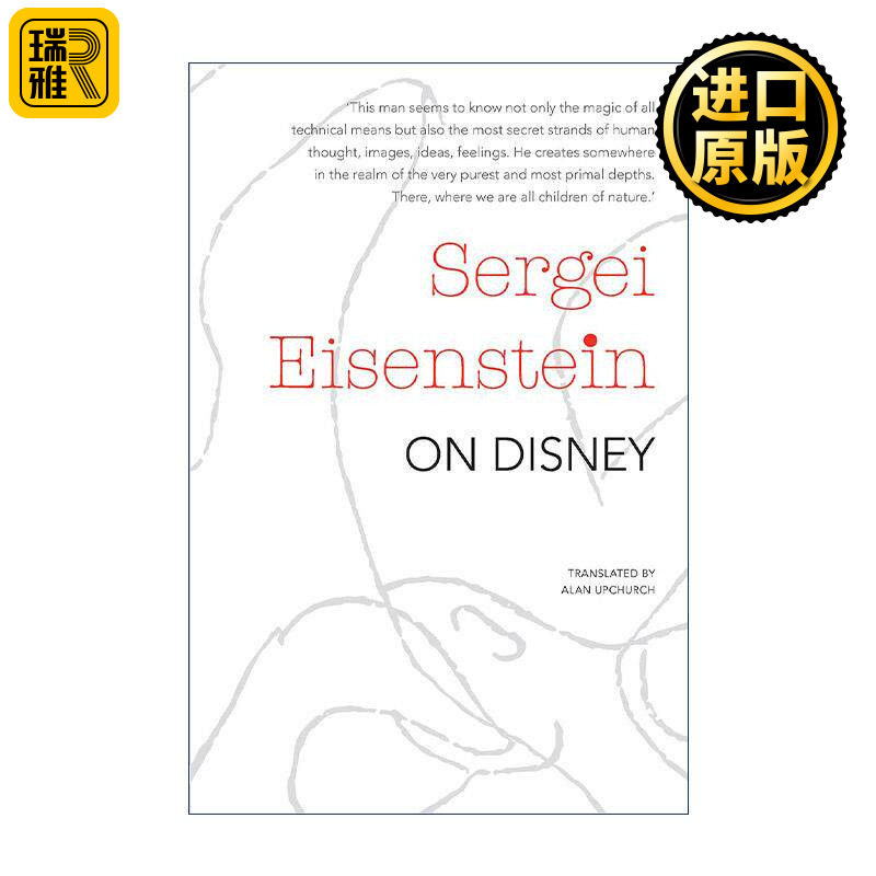 英文原版 On Disney 论迪士尼 新版 蒙太奇论作者 俄国电影之父谢尔盖·爱森斯坦 英文版 进口英语原版书籍