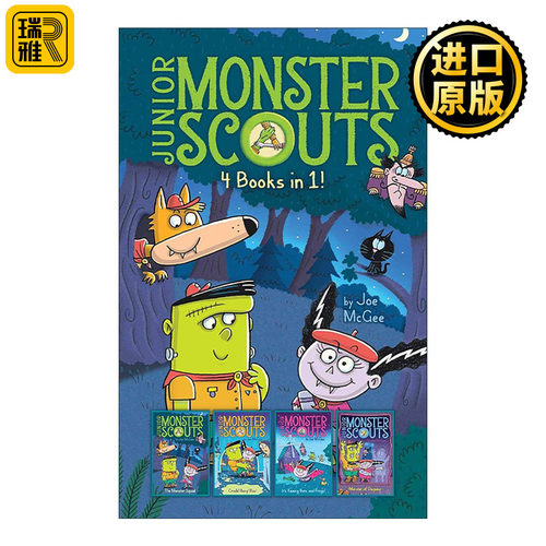英文原版 Junior Monster Scouts 4 Books in 1 少年怪物童子军4合1 精装 英文版 进口英语原版书籍