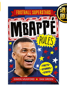 英文原版 Football Superstars Mbappé Rules 足球明星特辑 姆巴佩 儿童运动人物科普百科 英文版 进口英语原版书籍
