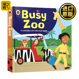 Busy 儿童绘本 lifttheflap 英文原版 Ladybird 动物园 Zoo book 翻翻书：忙碌