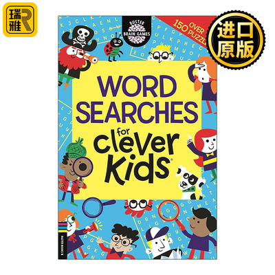 英文原版 Wordsearches for Clever Kids 智慧小孩系列 单词搜索谜题活动书 儿童词汇量与语言能力训练 英文版 进口英语原版书籍
