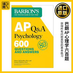 英文原版 AP Q&A Psychology  Second Edition 600 Questions and Answers 巴朗AP心理学600题第2版 英文版 进口英语原版书籍