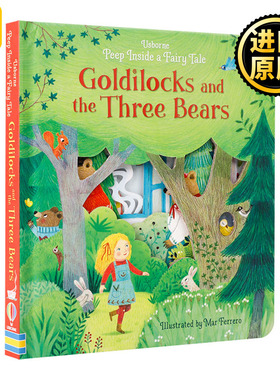 Usborne Peep Inside a Fairy Tale: Goldilocks and the Three Bears 偷偷看里面童话故事 金发姑娘和三只熊 纸板翻翻书