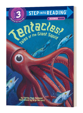 触角 巨人的故事 美国企鹅兰登英语分级绘本 第三阶段 英文原版 Tentacles Tales Of The Giant Step into Reading 3 系列经典读物