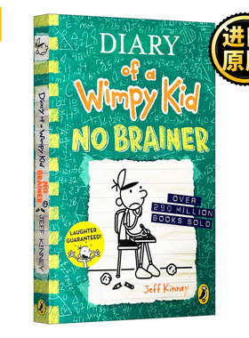 英文原版 Diary of a Wimpy Kid No Brainer Book 18 小屁孩日记18 不动脑 英文版 进口英语原版书籍
