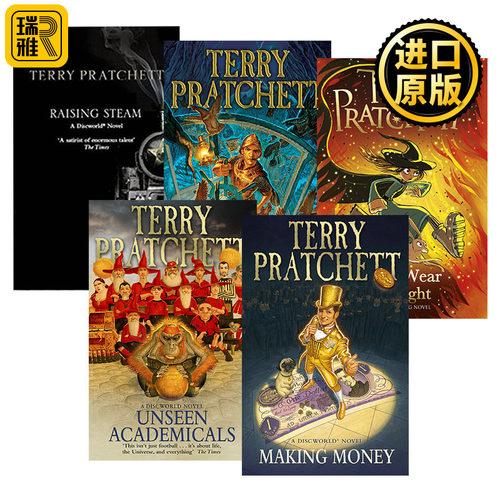 碟形世界系列36-40 五册套装 英文原版 Discworld Novel 畅销科幻小说 Terry Pratchett 看不见的运动服 英文版 进口英语原版书籍