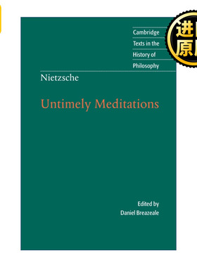 Nietzsche: Untimely Meditations 尼采 不合时宜的沉思 剑桥哲学史文本系列
