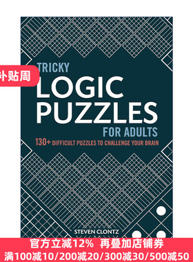 英文原版 Tricky Logic Puzzles for Adults 棘手的成年人逻辑谜题 130多个难题挑战你的大脑 数独 珍珠 英文版 进口英语原版书籍