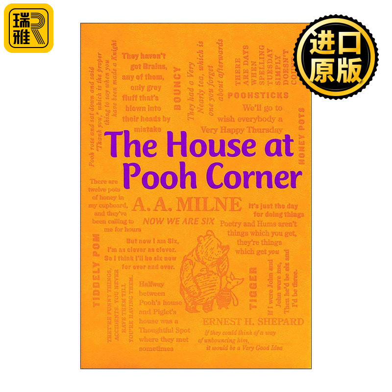 英文原版 The House at Pooh Corner 小熊维尼和老灰驴的家 软精装皮质封面词云经典 Word Cloud Classics 英文版 进口英语原版书