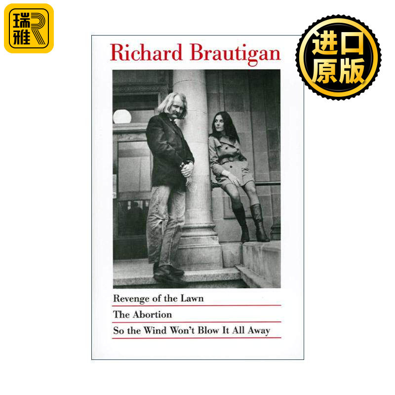 英文原版 Richard Brautigan 理查德·布劳提根作品3合1 含草坪的复仇 风不会把它全部吹走 英文版 进口英语原版书籍