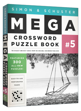 英文原版 Simon & Schuster Mega Crossword Puzzle Book #5 5