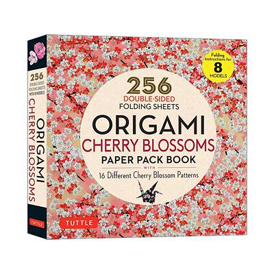 英文原版 Origami Cherry Blossoms Paper Pack Book 折纸256张 日本樱花 双面折纸 Tuttle Publishing 英文版 进口英语原版书籍