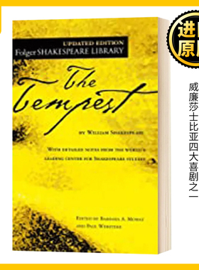 暴风雨  英文原版 The Tempest William 威廉莎士比亚四大喜剧之一 Shakespeare Simon Schuster 第十二夜驯悍记作者进口英语书籍