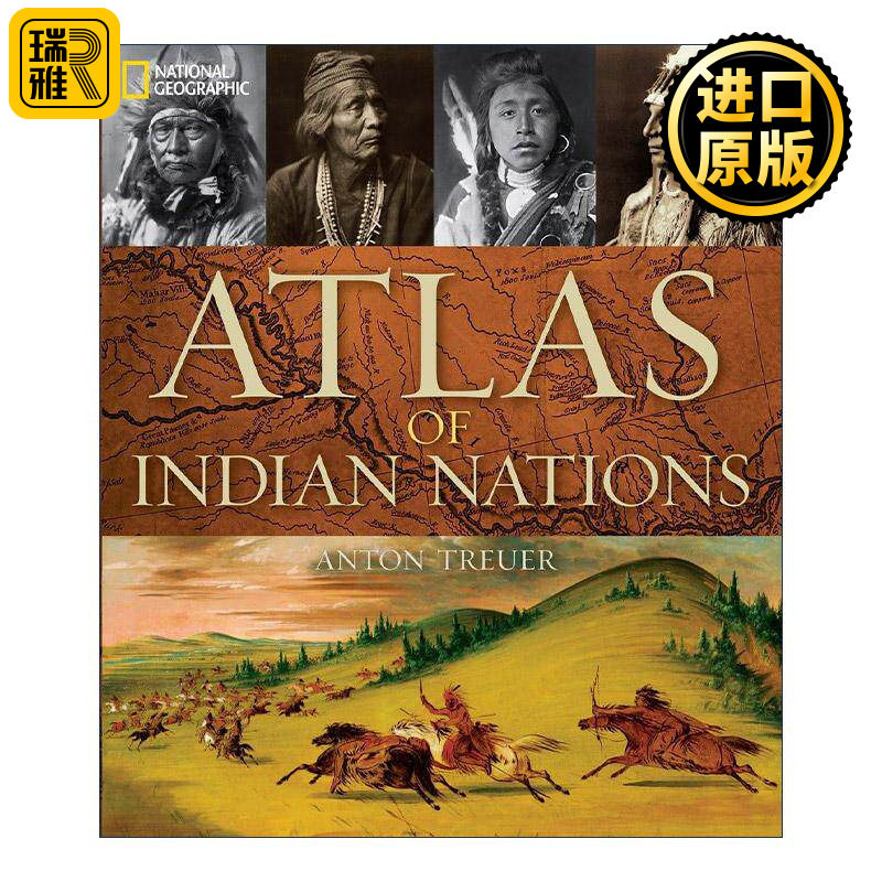 英文原版 Atlas of Indian Nations 印第安民族地图集 原住民历史与文化指南 美国国家地理 精装 英文版 进口英语原版书籍