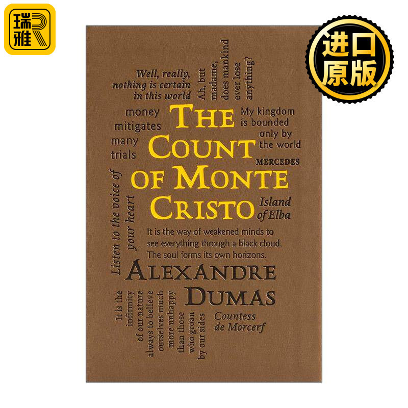 英文原版 Count of Monte Cristo 基督山伯爵 第2版 软精装皮质封面词云经典 Word Cloud Classics 英文版 进口英语原版书籍