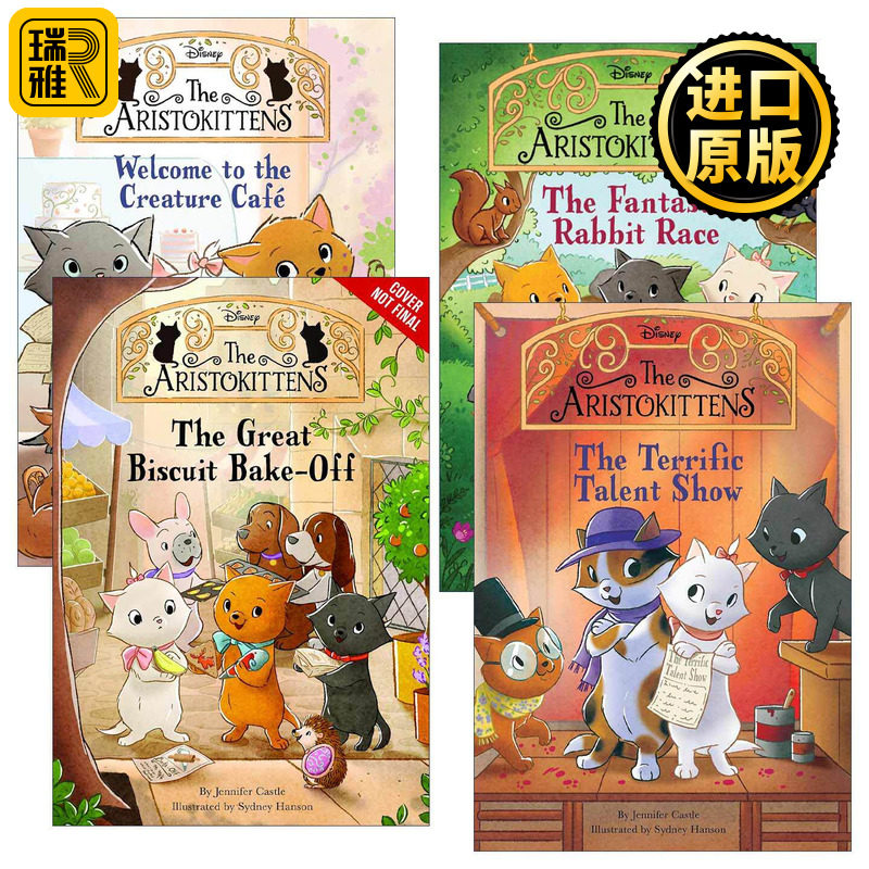 英文原版 The Aristokittens系列 阿里斯托小猫1-4册 儿童章节桥梁故事书 迪士尼动画电影猫儿历险记改编 英文版进口英语原版书籍