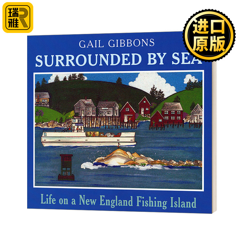 英文原版 Surrounded By Sea 四面环海 新英格兰渔岛上的生活 盖尔吉本斯少儿百科系列 英文版 Gail Gibbons 进口英语原版书籍