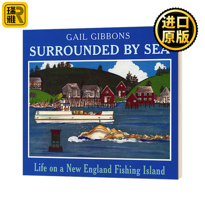 英文原版 Surrounded By Sea 四面环海 新英格兰渔岛上的生活 盖尔吉本斯少儿百科系列 英文版 Gail Gibbons 进口英语原版书籍