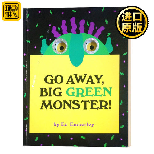 英文原版 Go Away Big Green Monster 走开 绿色大怪物 精装绘本 安柏利凯迪克奖得主 Ed Emberley 进口原版英语书籍