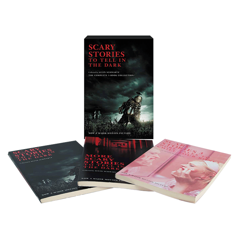 Зарубежные оригинальные страшилки 3-книги в коробке набор, издание tie-in к фильму, серия ужасов, версия обложки фильма и телевидения, версия на английском языке импортируемых книг на обложке