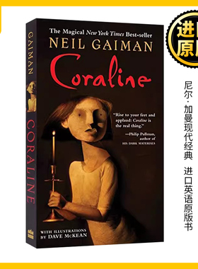 Coraline 鬼妈妈 英文原版小说 尼尔 盖曼 英文版 Neil Gaiman 进口英语原版书籍搭数星星记忆传授人独一无二的伊凡别有洞天