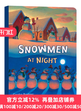 夜晚的雪人 英文原版 Snowmen At Night 纸板书 绘本 英文版 Caralyn Buehner 进口英语原版书籍
