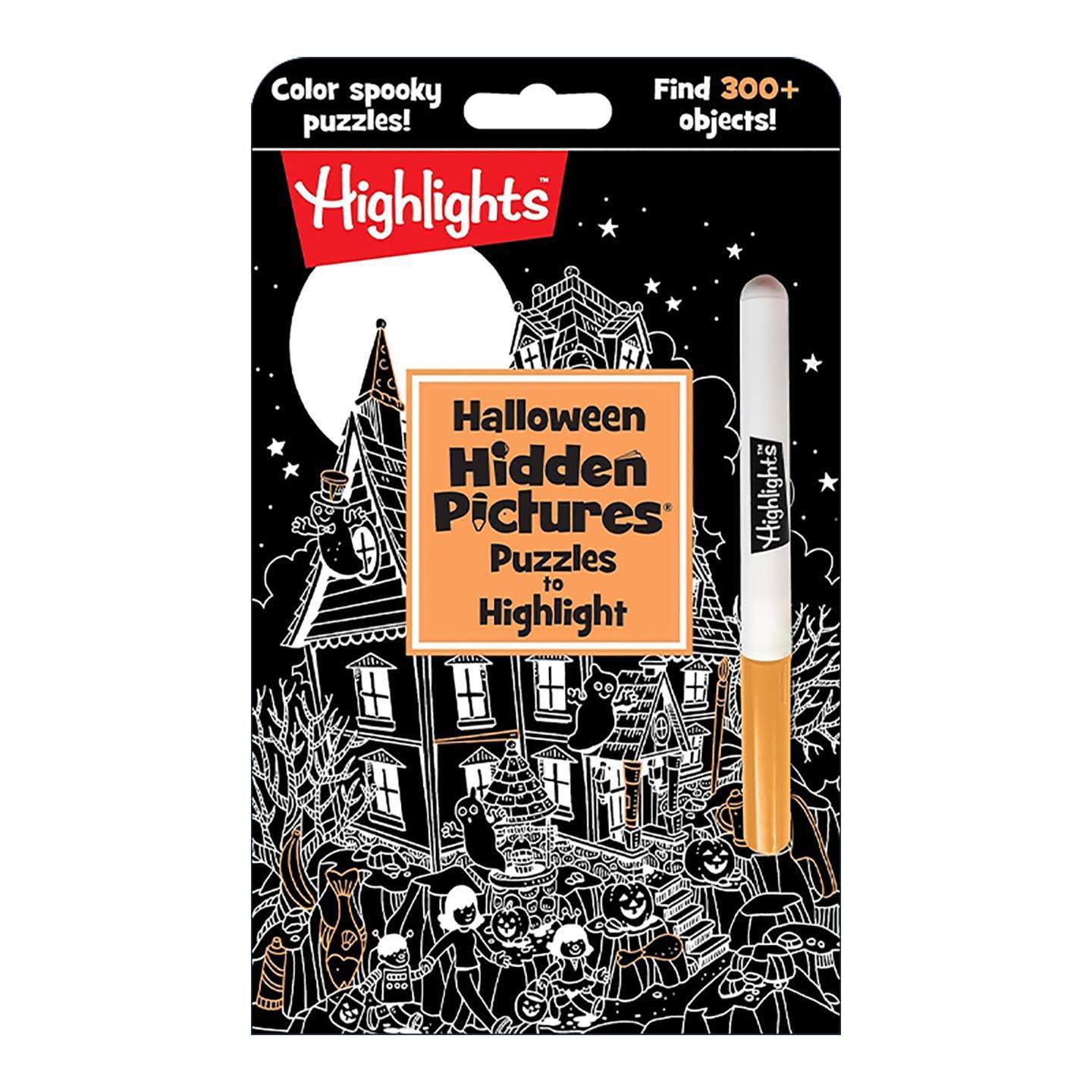 英文原版 Halloween Hidden Pictures Puzzles to Highlight 万圣节 亮点隐藏图片 含荧光笔 儿童益智游戏活动书 进口英语原版书籍