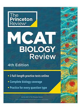 英文原版 Princeton Review MCAT Biology Review 4th Edition 普林斯顿美国医学研究生院入学考试生物学备考指南 第四版 2026