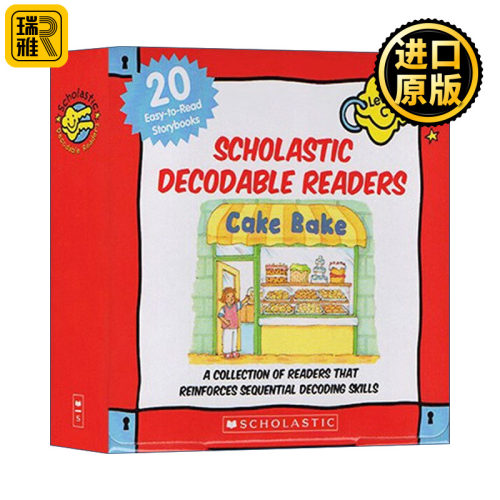 Decodable Readers Box Set Level C-Color (20 Books + 1 Audio CD) 学乐自然拼读解码读物20本彩色绘本盒装C级 附CD