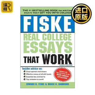 英文版 书籍 College Work 费思克大学入学申请文书论文写作指南 That Real Essays 进口英语原版 英文原版 第四版 Fiske