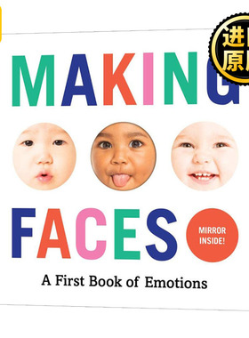 宝宝做鬼脸 英文原版 Making Faces A First Book Of Emotions 情绪认知纸板书 英文版 Abrams Appleseed 进口英语书籍