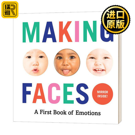 宝宝做鬼脸 英文原版 Making Faces A First Book Of Emotions 情绪认知纸板书 英文版 Abrams Appleseed 进口英语书籍