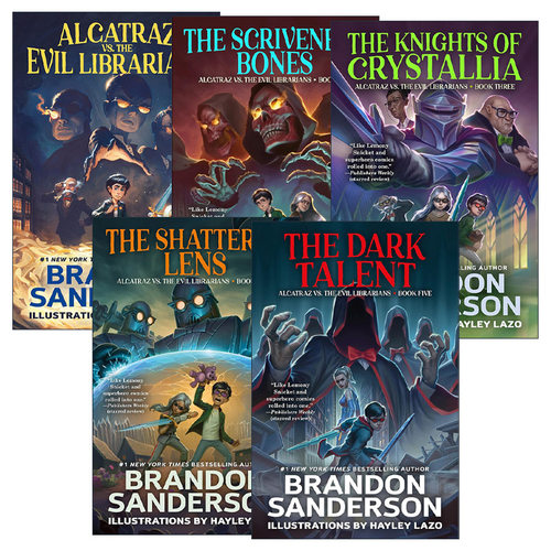 正版 Alcatraz vs. the Evil Librarians 阿尔卡特拉兹与系列5册 英文原版 进口英语书籍