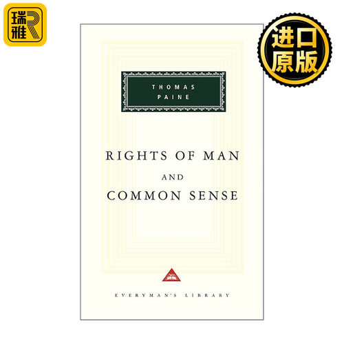 英文原版 The Rights Of Man And Common Sense 托马斯·潘恩政治著作合集 人的权利 常识 Everyman精装收藏版 进口英语原版书籍