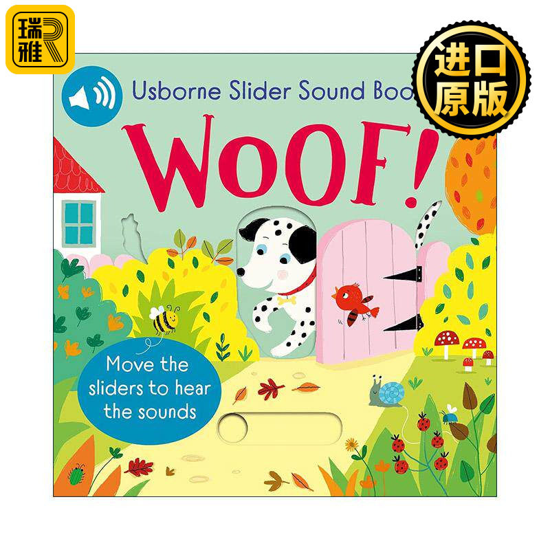 英文原版 Slider Sound Books Woof 动物猫狗的声音 抽拉机关有声纸板书 儿童启蒙认知绘本 英文版 进口英语原版书籍
