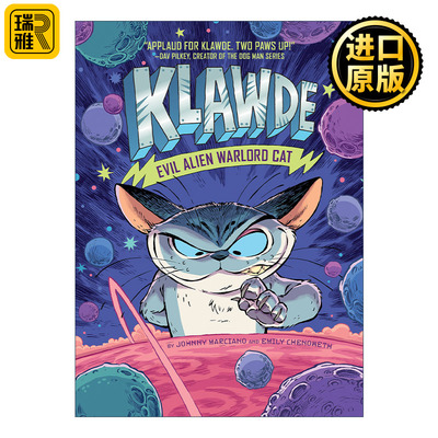英文原版 Klawde: Evil Alien Warlord Cat 01 邪恶猫大帝克劳德系列1 儿童章节桥梁书 幽默科幻小说 Johnny Marciano