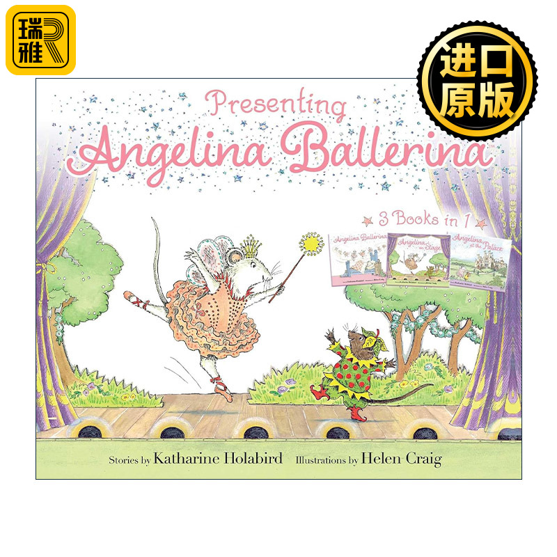 英文原版 Presenting Angelina Ballerina 芭蕾小精灵安吉莉娜3合1 儿童图画书 英文版 进口英语原版书籍
