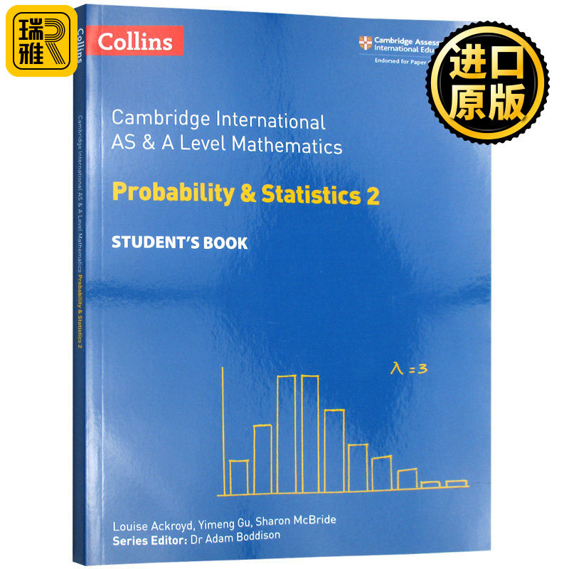 柯林斯剑桥国际数学统计学2 学生用书 英文原版 Collins AS and A Level Mathematics and Probability Statistics 2 进口英语书籍