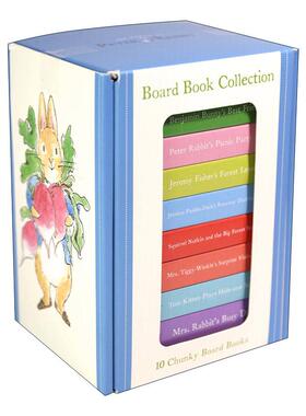 英文原版 Peter Rabbit Board Book Collection 彼得兔的世界 10册纸板书绘本盒装 英文版 进口英语原版书籍