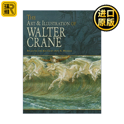 正版 The ArtIllustration of Walter Crane 英文原版 进口英语书籍