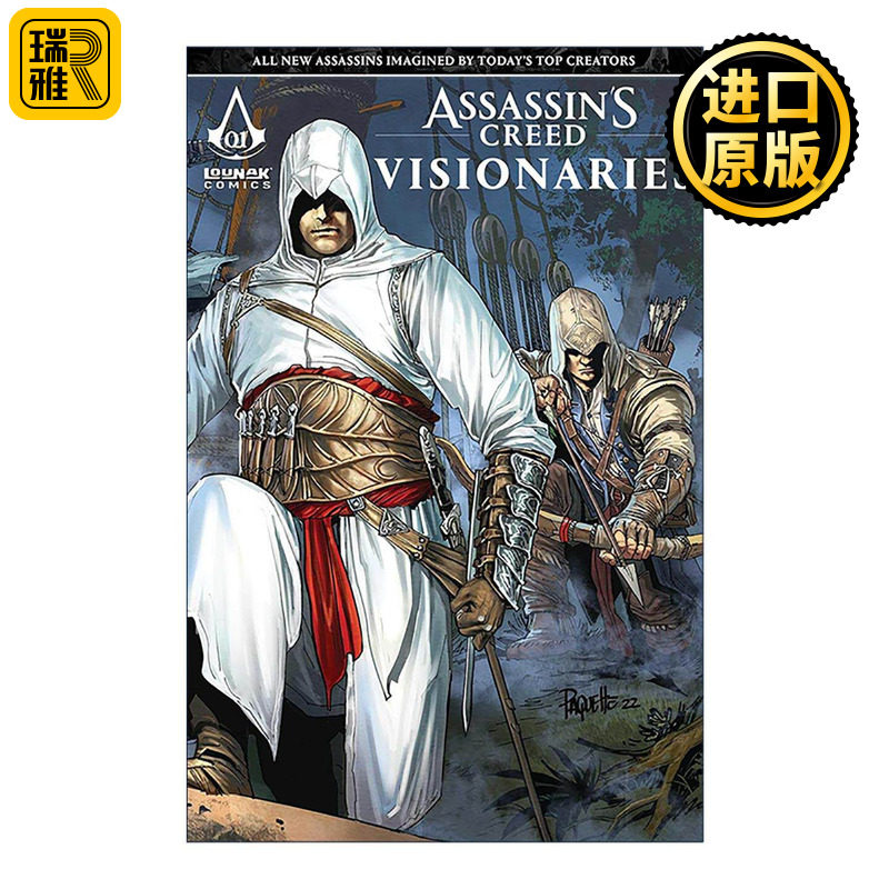 英文原版 Assassin's Creed Visionaries Vol 1 刺客信条 愿景 漫画卷一 英文版 进口英语原版书籍