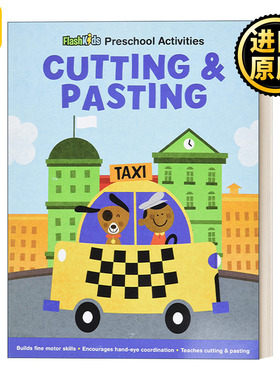 英文原版 Cutting and Pasting Flash Kids Preschool Activity Books