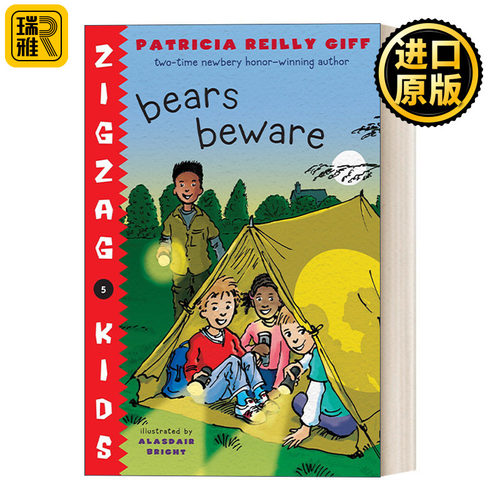 英文原版 Bears Beware (Zigzag Kids 05) 锯齿孩子系列5 儿童章节桥梁故事书 纽伯瑞奖得主Patricia Reilly Giff