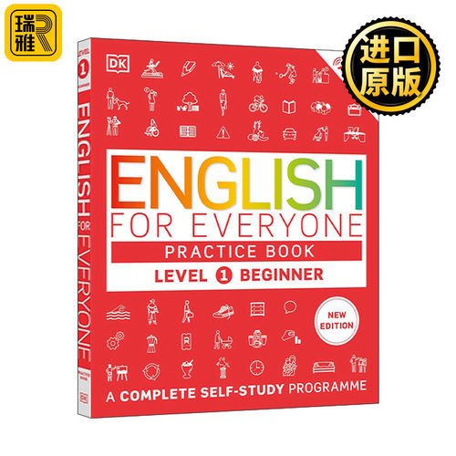 English for Everyone Practice Book Level 1 Beginner DK人人学英语1新版 入门级自学练习册教辅 附线上音频