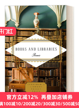 英文原版 Books and Libraries Poems Everyman's Library Pocket Poets Series 书与图书馆 诗选 人人图书馆精装收藏版 英文版