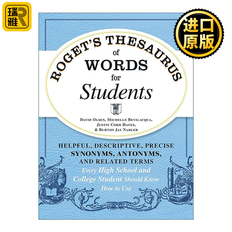 英文原版 Roget's Thesaurus of Words for Students 罗热同义词学生词典 英文版 进口英语原版书籍